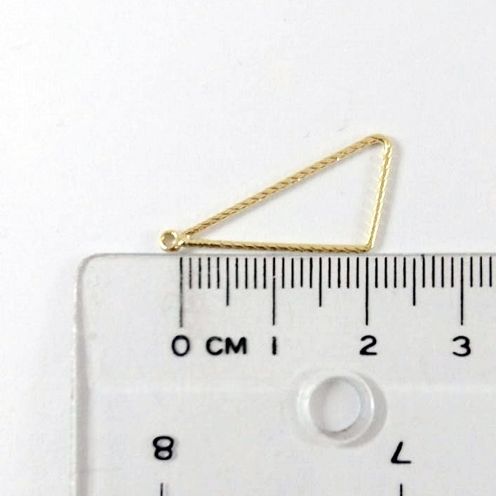 銅鍍金色單孔螺紋三角形